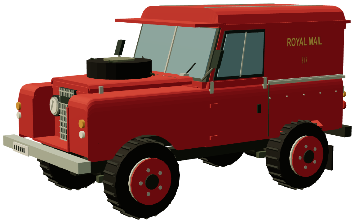 Royal Mail Series IIA 88 hardtop — three-quarter render