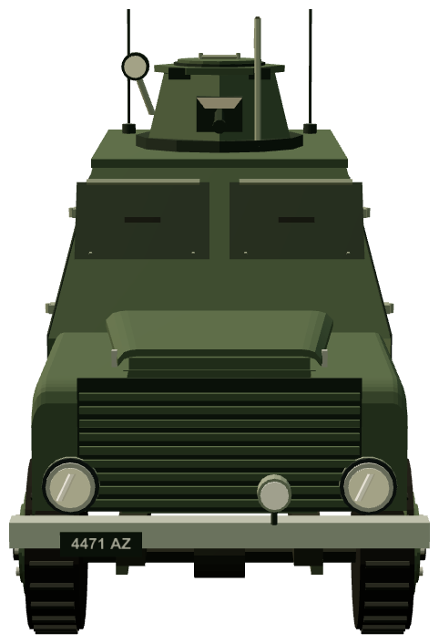 RUC Shenzi Armoured Land Rover — front render