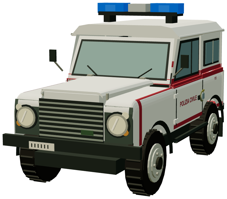 San Marino Polizia Civile 90 — front three-quarter render