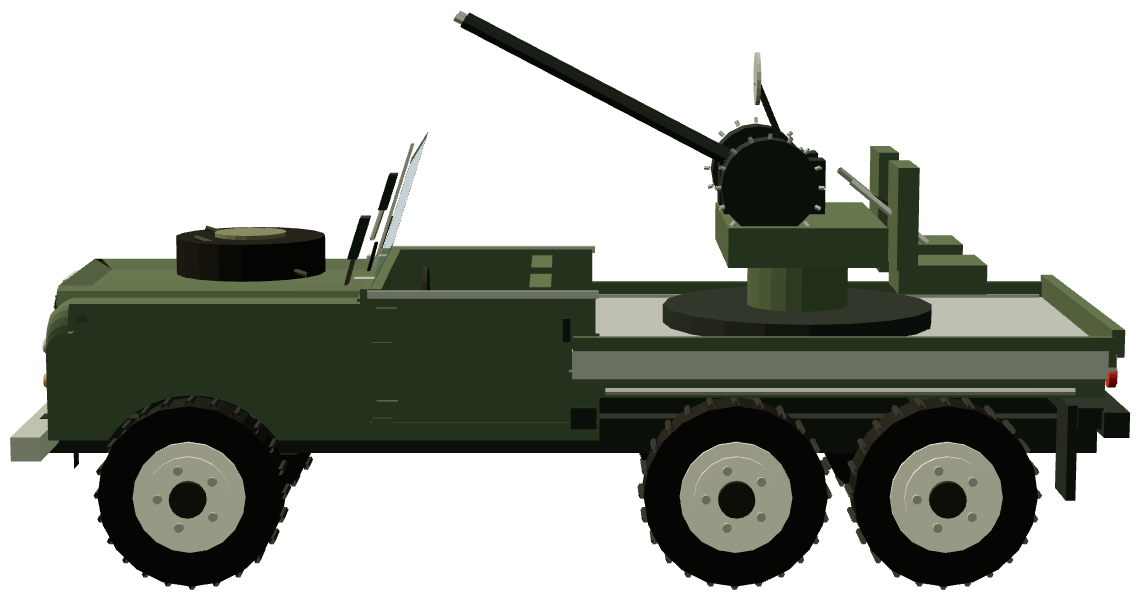 Hotspur Sandringham 139″ AA Gun Carrier — side render