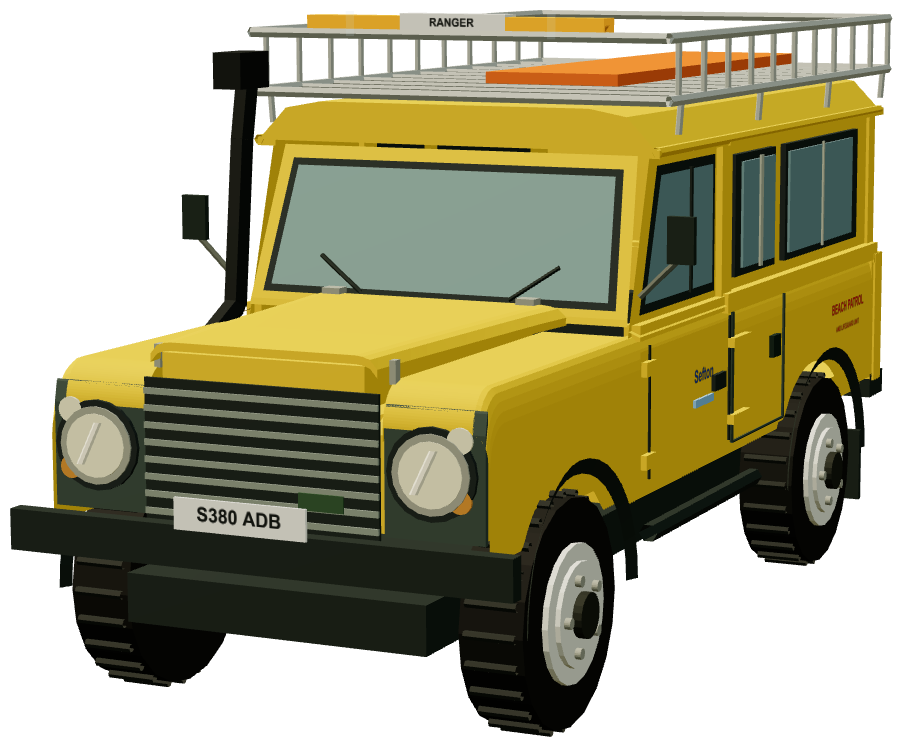 Sefton Beach Patrol Defender 110 — front three-quarter render