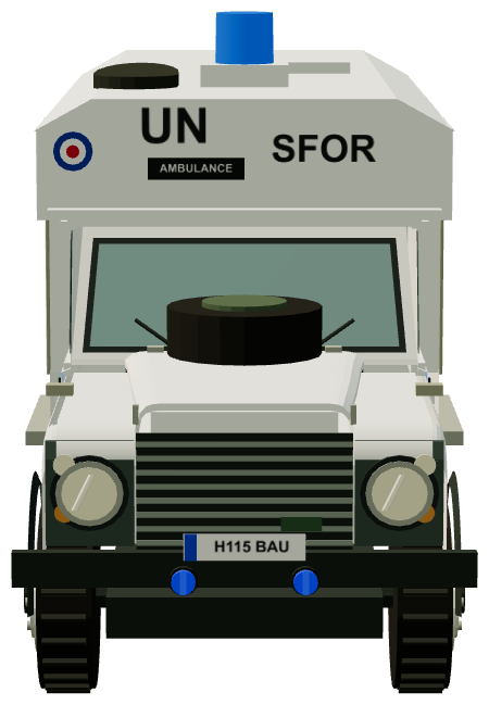 SFOR UN Pulse Ambulance (Bosnia) — front render