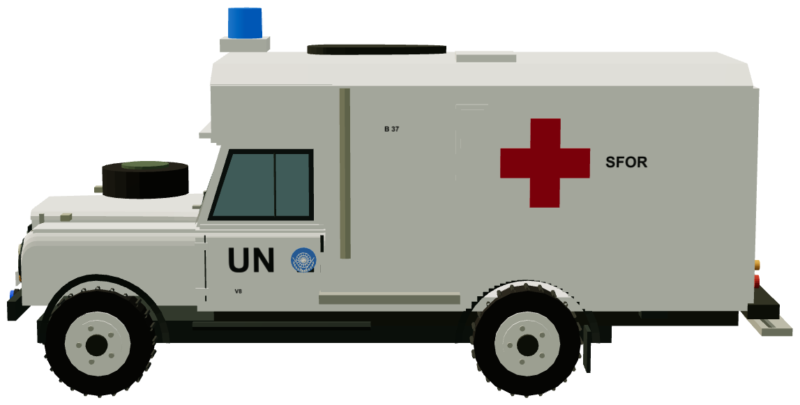 SFOR UN Pulse Ambulance (Bosnia) — side render
