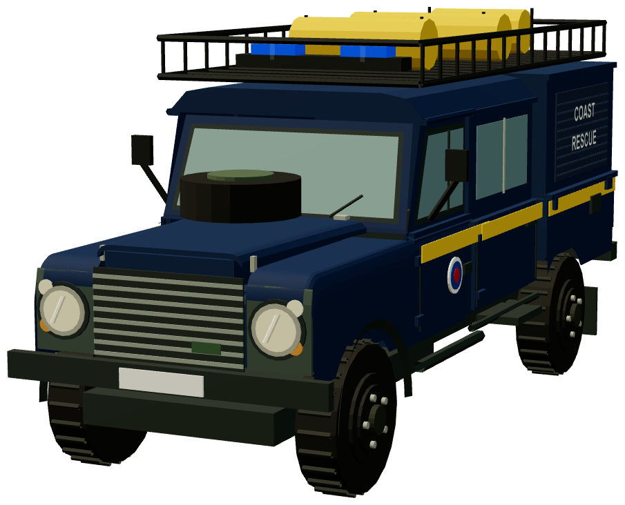 South Shields VLB Coast Rescue Defender 130 — front three-quarter render