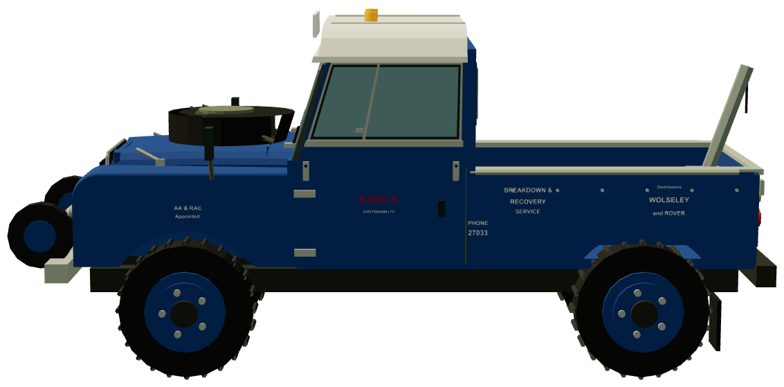 Steels of Cheltenham Series I 107 Breakdown Truck — side render