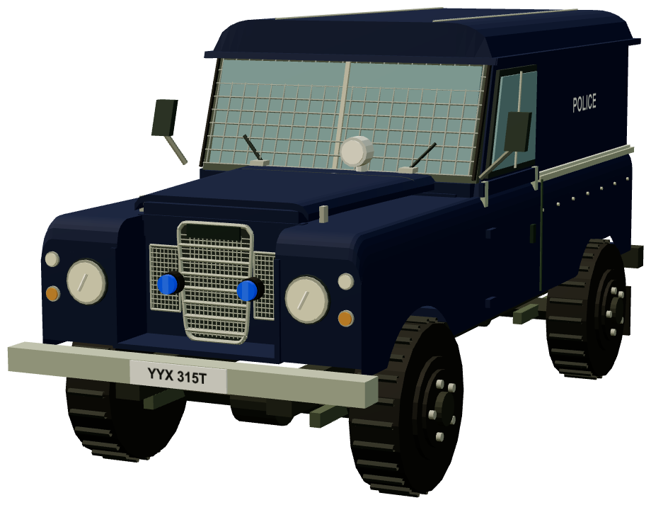 South Yorkshire Police Series III Riot Van — front three-quarter render