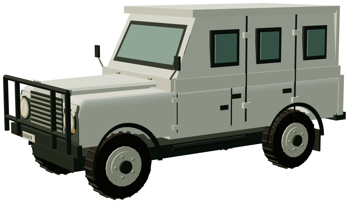 Taurus armoured Defender — three-quarter render