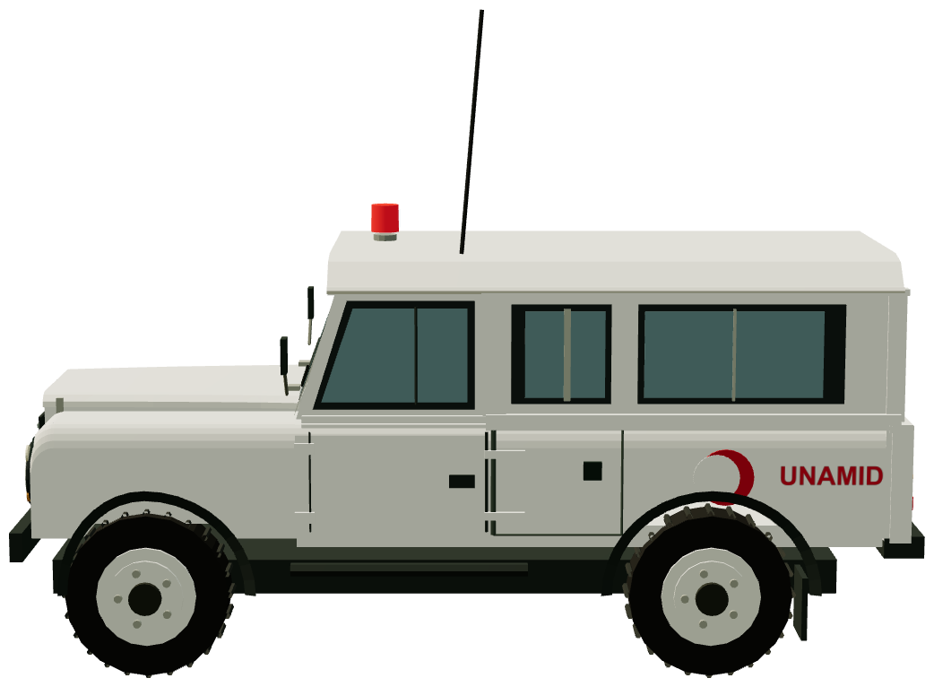 UNAMID Defender 110 Medical Vehicle (Nyala 2011) — side render