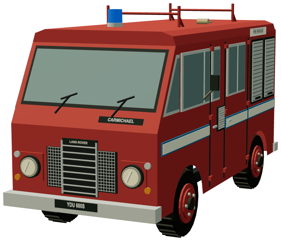 Unipart Works Fire Tender — front three-quarter render