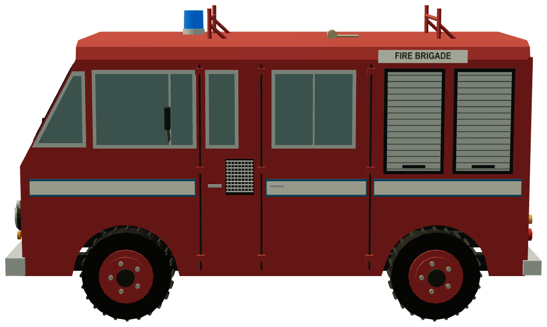 Unipart Works Fire Tender — side render