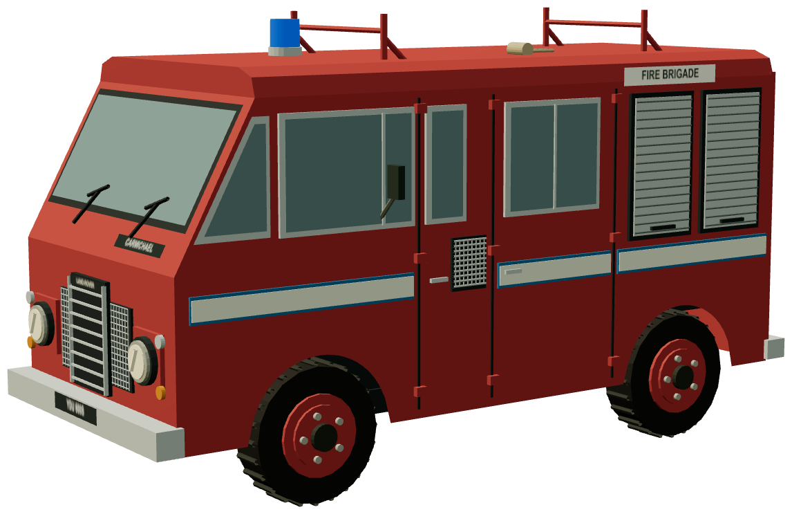 Unipart Works Fire Tender — three-quarter render