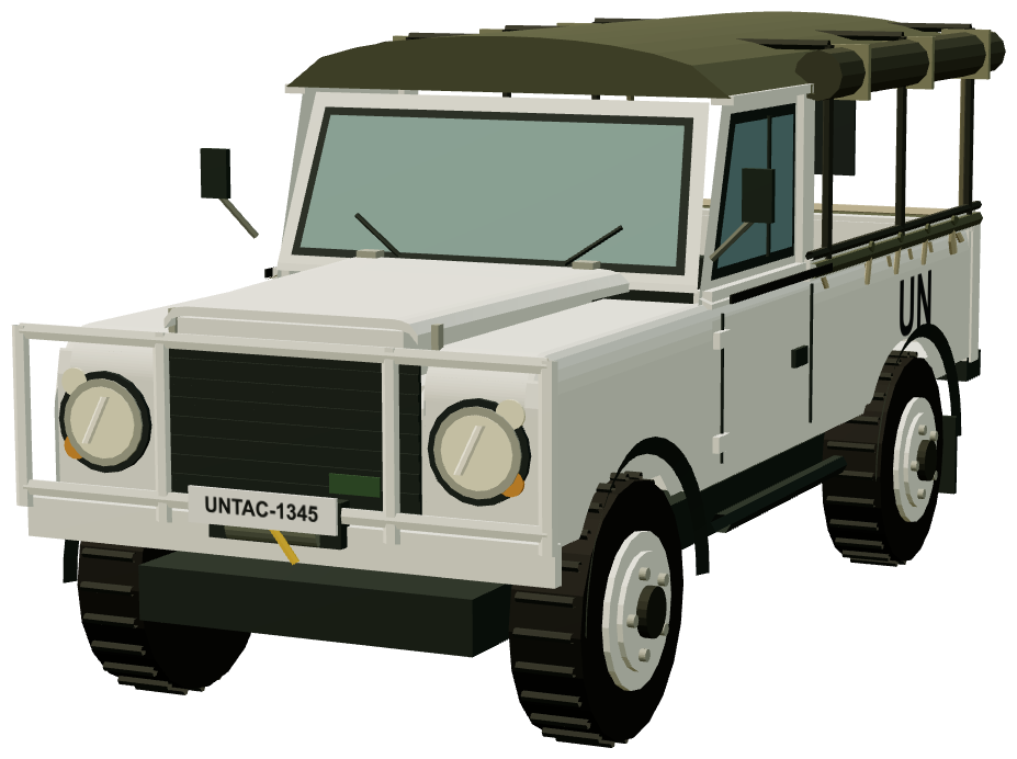 UNTAC Perentie 110 (Cambodia 1993) — front three-quarter render