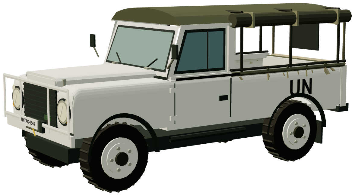 UNTAC Perentie 110 (Cambodia 1993) — three-quarter render