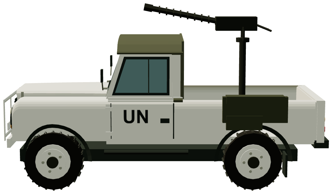 UNTAC Perentie 110 DShK Mount (Sisophon 1993) — side render