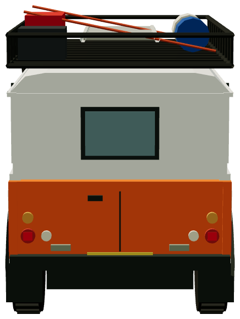 Upper Wharfedale Fell Rescue Defender Fell 2 — rear render